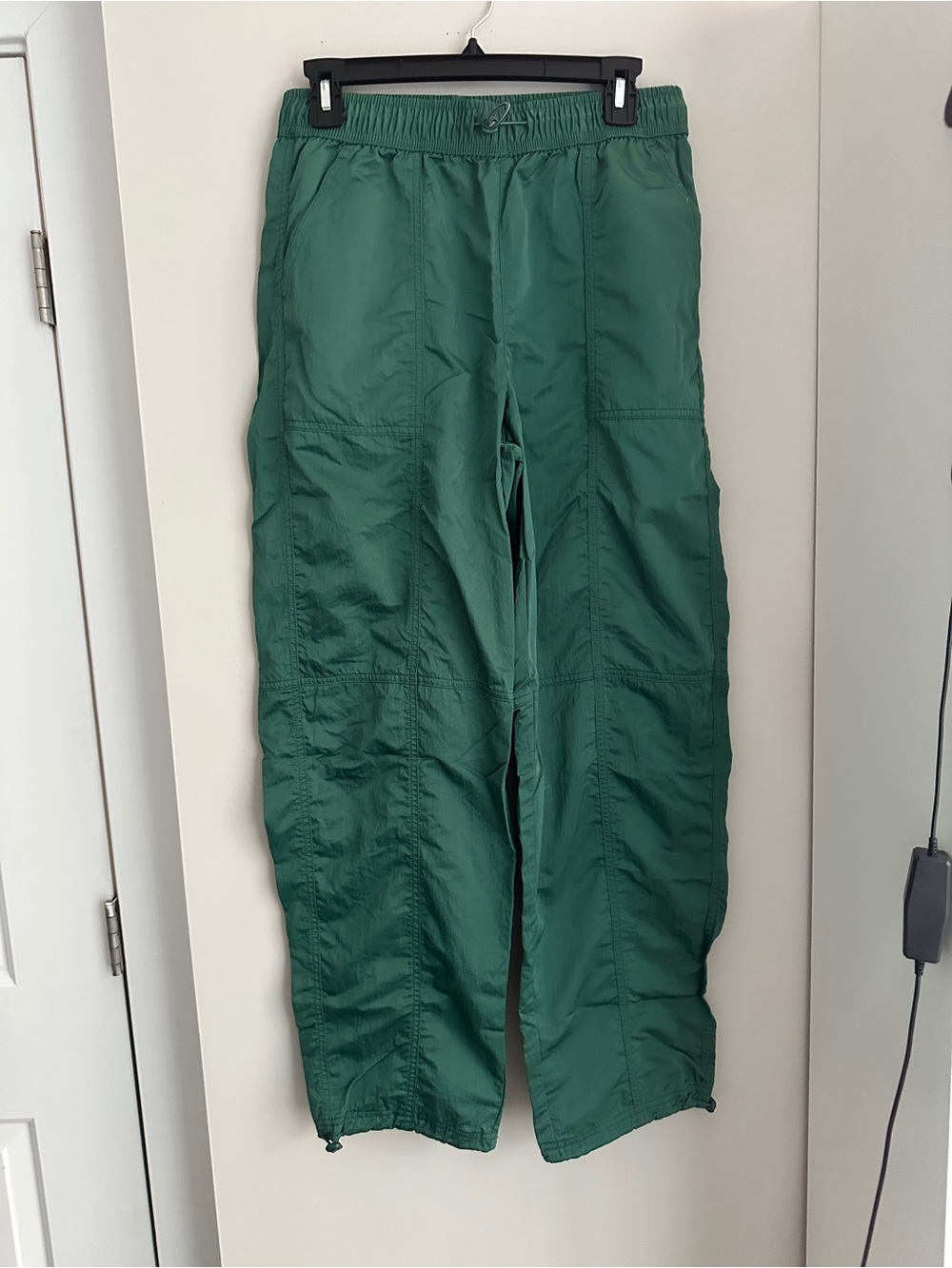 Wild Fable Emerald Green High-Rise Toggle Parachute Pants - Picture 3 of 8